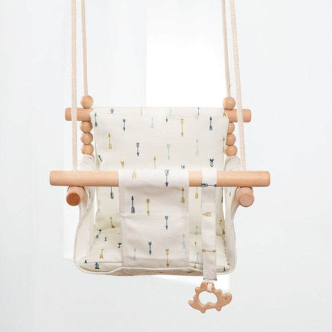 Cotton Canvas Baby Swing Chair Hanging Swing Indoor Outdoor Safety