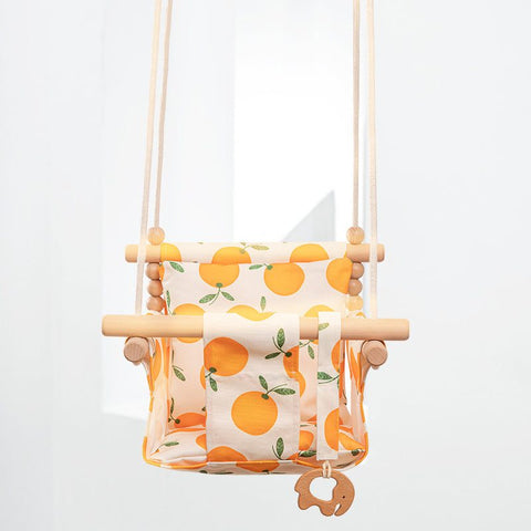 Cotton Canvas Baby Swing Chair Hanging Swing Indoor Outdoor Safety