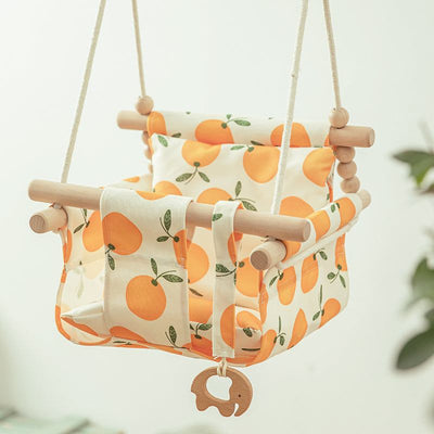Cotton Canvas Baby Swing Chair Hanging Swing Indoor Outdoor Safety